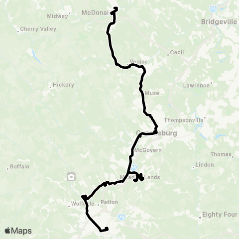 Freedom Transit County Line A map
