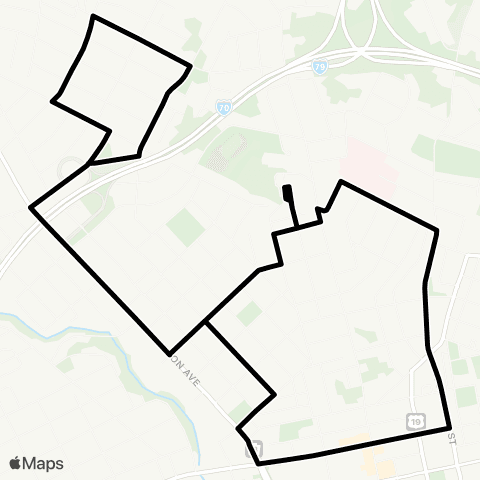 Freedom Transit Local Saturday map