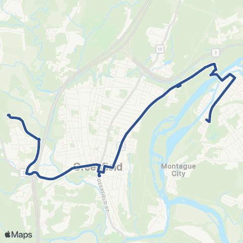 FRTA Crosstown Connector map