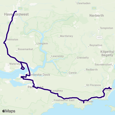 First South & West Wales Haverfordwest Bus Station - Picton Place map