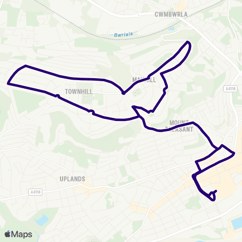 First South & West Wales Swansea Bus Sta Stand Q - Swansea Bus Sta Stand Q map