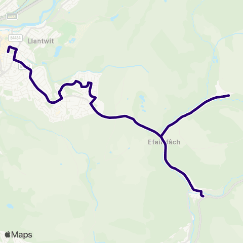 First South & West Wales Neath Bus Station Stand 11 - Oakwood map