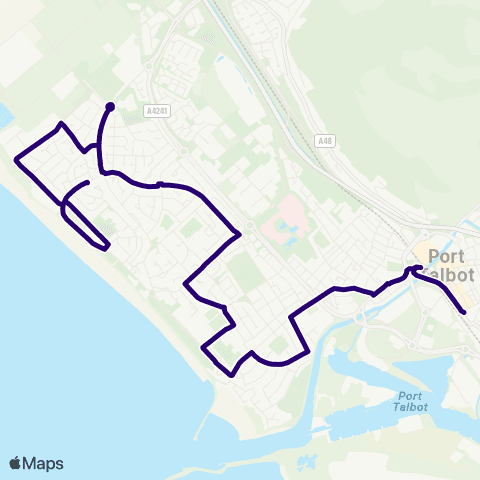 First South & West Wales Port Talbot Parkway Stand 6 - Golden Av map