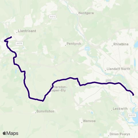 First South & West Wales Talbot Green Bus Sta Stand A - Cardiff Bus Interchange Bay 2 map
