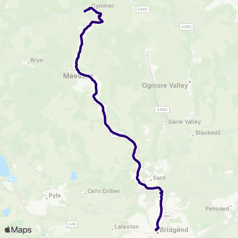 First South & West Wales Turning Circle - Bridgend Bus Sta Stand 3 map
