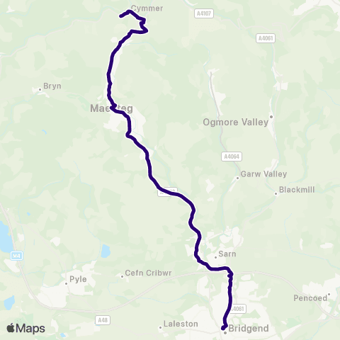 First South & West Wales Turning Circle - Bridgend Bus Sta Stand 3 map