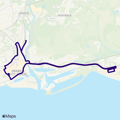 First South & West Wales Swansea Univ Bay Campus - Swansea Univ Bay Campus map