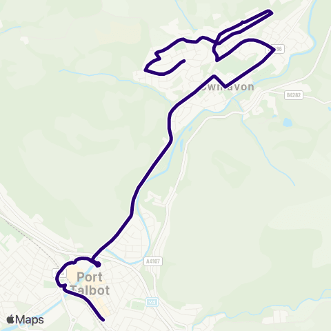First South & West Wales Cwmclais Rd - Port Talbot Pkwy Stand 6 map