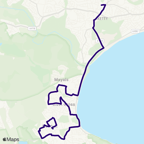 First South & West Wales Rock / Fountain - Swansea College map