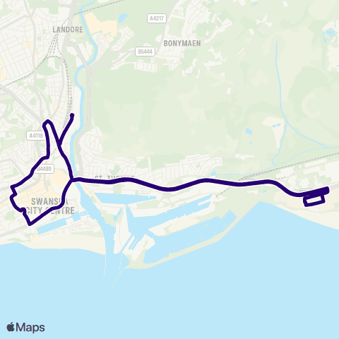 First South & West Wales Swansea Univ Bay Campus - Swansea Univ Bay Campus map