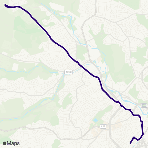 First South Yorkshire Eyre St / Moor Market Es3 - Bradfield Sch / Kirk Edge Rd map