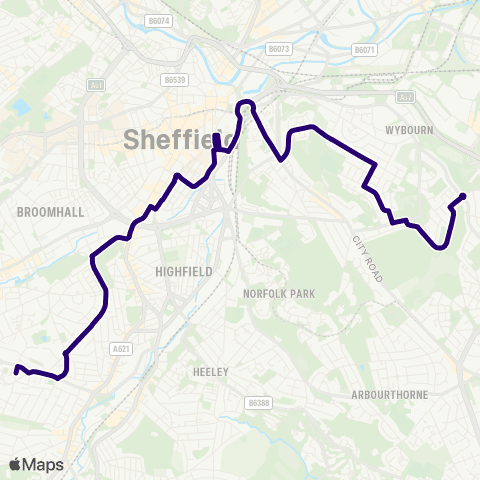 First South Yorkshire Manor Pk Ctr / Harborough Av - Union Rd / Osborne Rd map