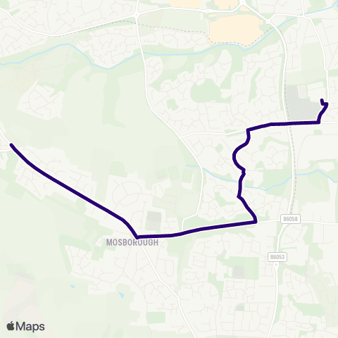 First South Yorkshire Westfield Sch / Eckington Rd - Mosborough Moor / Quarry Hill map