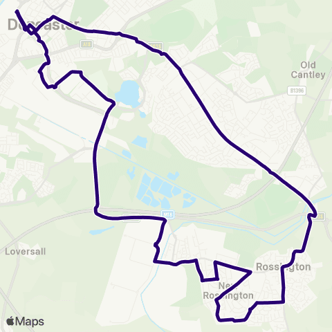 First South Yorkshire Doncaster Frenchgate Interchange / A1 - Doncaster Frenchgate Interchange / B2 map