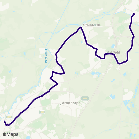First South Yorkshire Sta Rd / Westfield Rd - Doncaster Frenchgate Interchange / B2 map