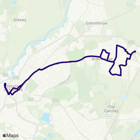 First South Yorkshire Doncaster Frenchgate Interchange / C2 - Doncaster Frenchgate Interchange / B2 map