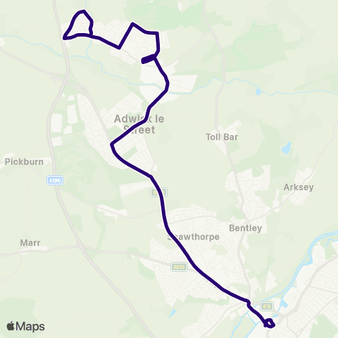 First South Yorkshire Doncaster Frenchgate Interchange / A7 - Crabgate Ln / Crabgate Dr map