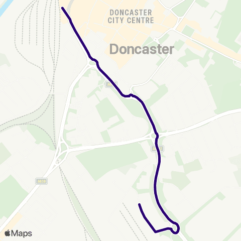 First South Yorkshire Doncaster Frenchgate Interchange / A4 - Heavens Walk / White Rose Way map