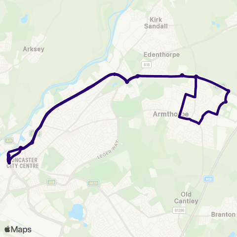 First South Yorkshire Doncaster Frenchgate Interchange / C4 - Doncaster Frenchgate Interchange / B9 map