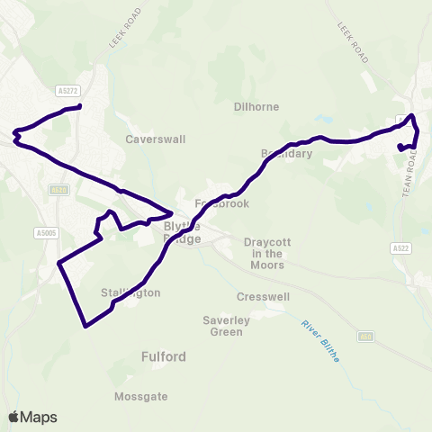 First Potteries Cheadle Academy - New Kingsway map
