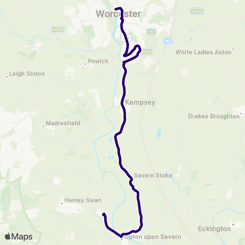 First Worcestershire Nash Turn - Worcester Bus Station map