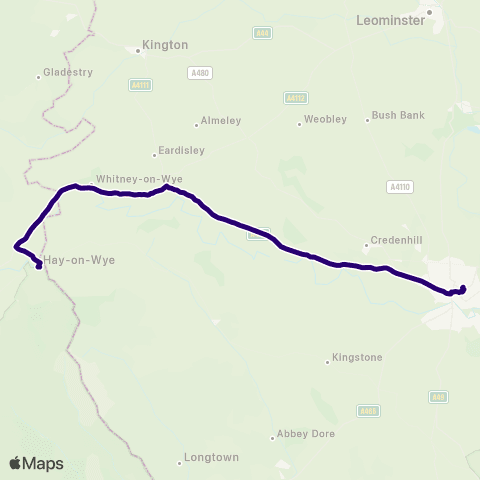 First Worcestershire Railway Station - Hay Castle map