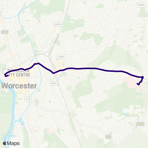 First Worcestershire A / E Unit - Worcester Bus Station map