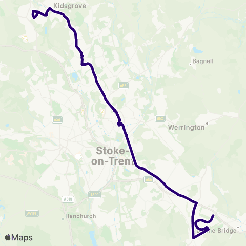 First Potteries Meir Square - Second Avenue map