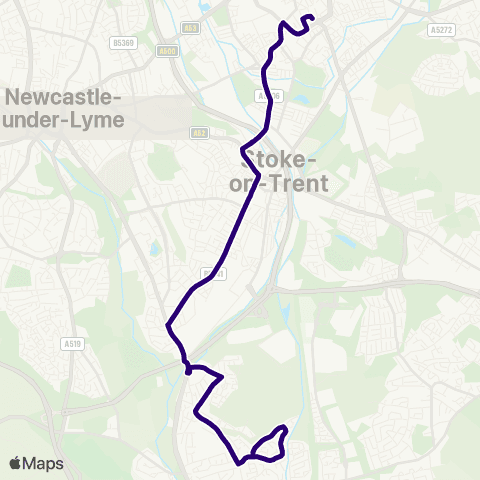 First Potteries Bus Station - Man-In-Space map