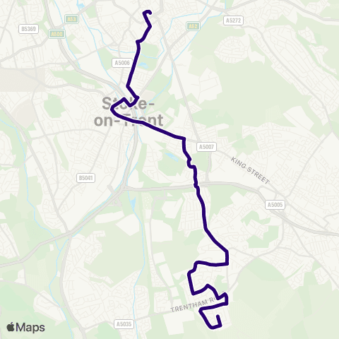 First Potteries Shops - Bus Station map