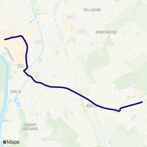 First Worcestershire Sixth Form College - Worcester Bus Sta map