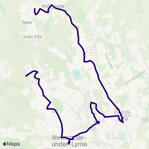 First Potteries Bus Station - Bus Station map