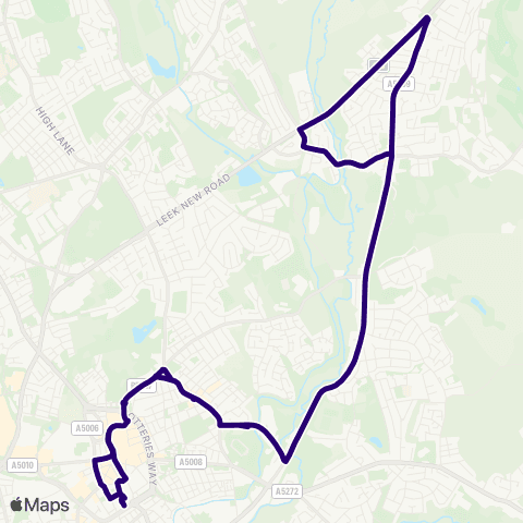 First Potteries Bus Station - Bus Station map