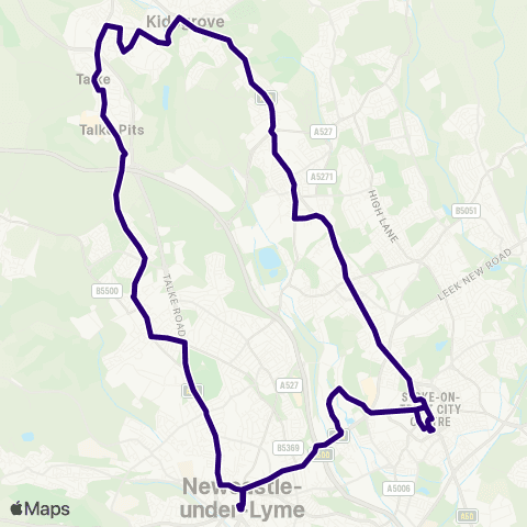First Potteries Aston Road - Banbury Street map