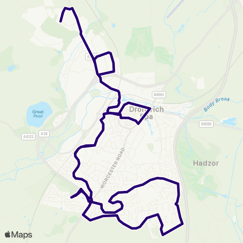 First Worcestershire Ombersley Street E - Ombersley Street E map