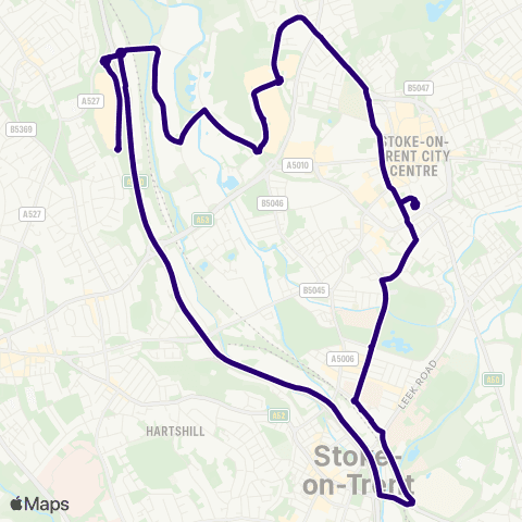 First Potteries Stoke-On-Trent Rail Sta - Stoke-On-Trent Rail Sta map