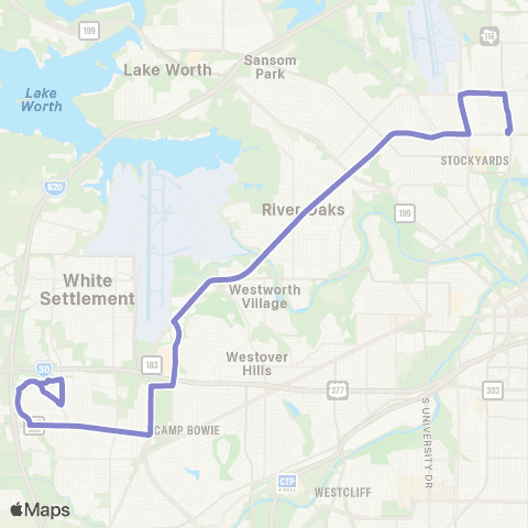 Trinity Metro North Side Station / Normandale map