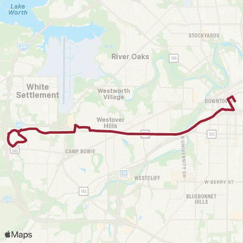 Trinity Metro Normandal Express map