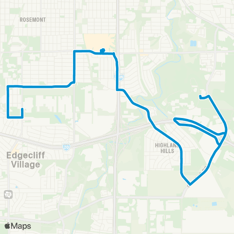 Trinity Metro Felix / Oak Grove map