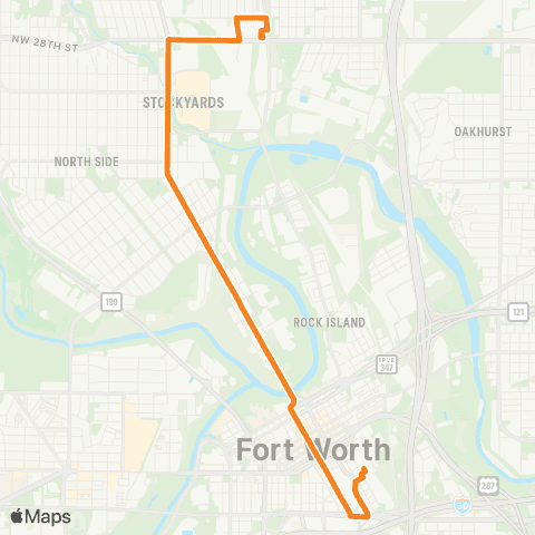 Trinity Metro Orange Line map