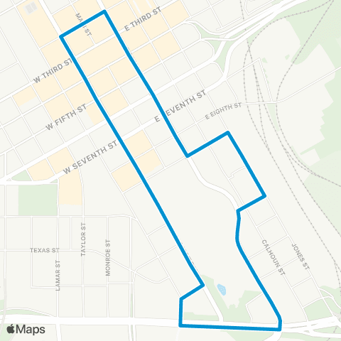 Trinity Metro Blue Line map