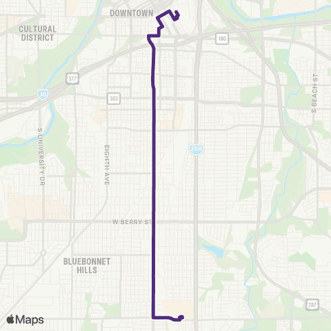 Trinity Metro Hemphill map