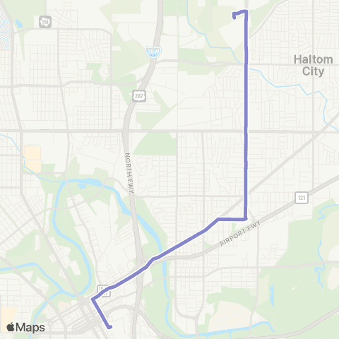 Trinity Metro N. Beach / Mercantile Center  Station map