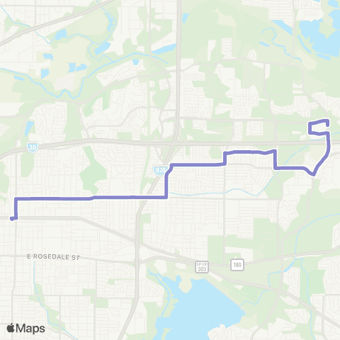 Trinity Metro Meadowbrook map