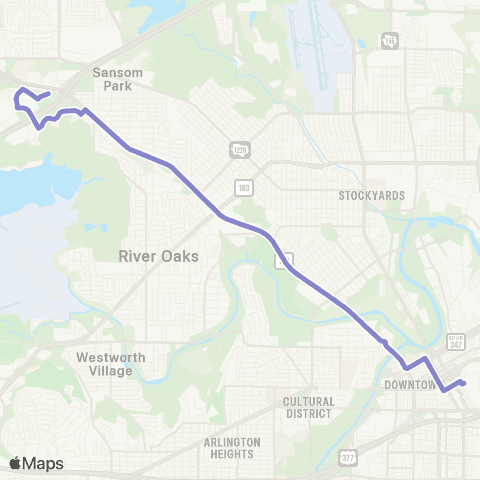 Trinity Metro Jacksboro Highway map