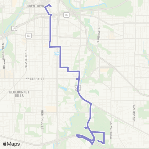 Trinity Metro Evans / TCC South map