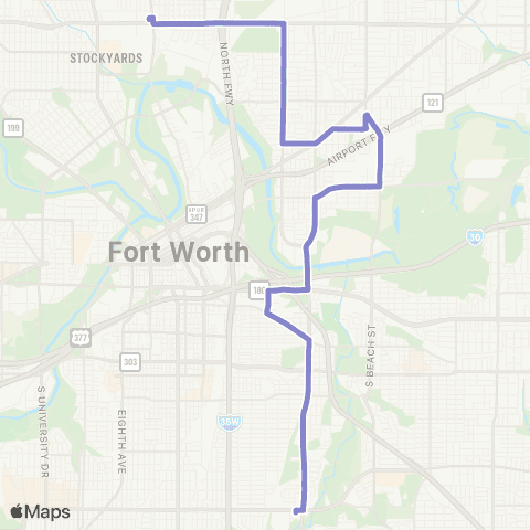 Trinity Metro Riverside / Sierra Vista map