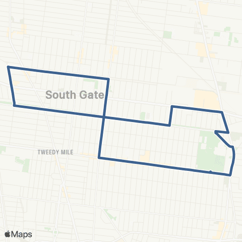 GATE (Get Around Town Express) Westside Route map