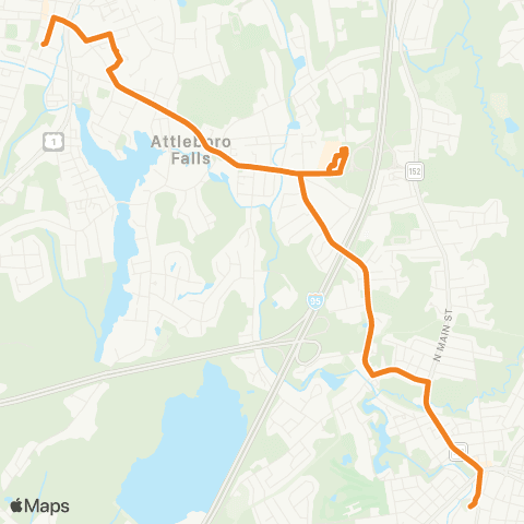 GATRA Attleboro / N. Attleborough map