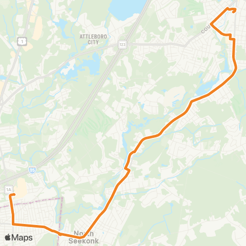 GATRA Seekonk / Attleboro map